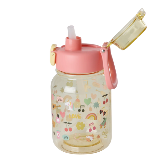 Drikkedunk med soft yellow unicorn tema.