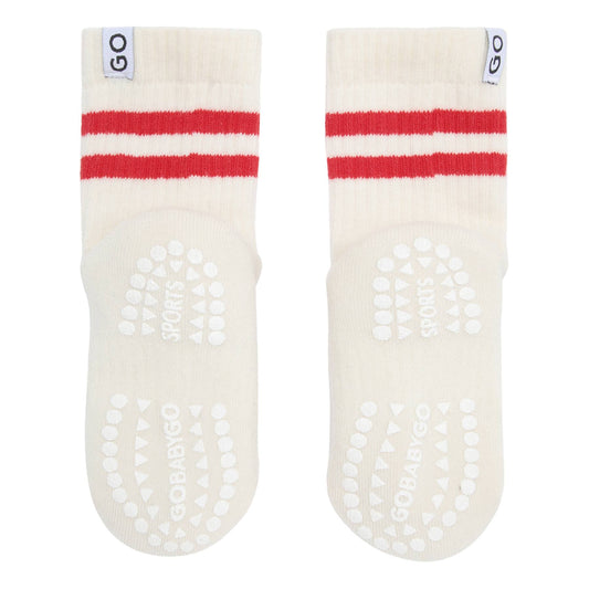 GoBabyGo Skridsikre sportssokker, str. 23-26 - Rød