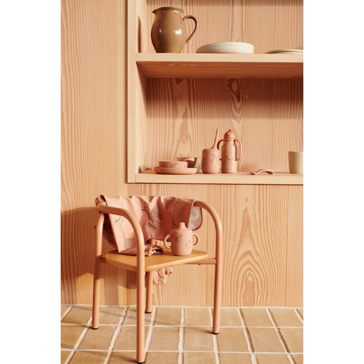 Liewood Merle Hagesmæk med ærmer Unicorn/pale tus