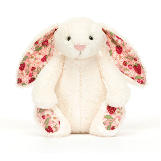 Jellycat Bashful kanin. Mini Strawberry lille 18 cm.