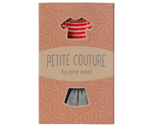 Maileg Strikket sweater og nederdel, Storesøster mus