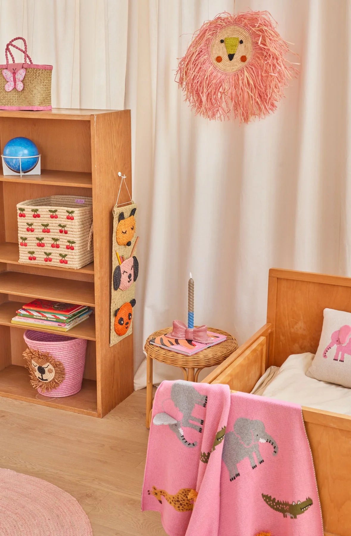 Rice Lille Bomuld Babytæppe - Pink