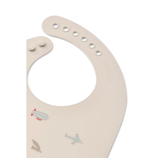 Liewood Tilda silikone hagesmække 2-pak, Aviator/Ecru
