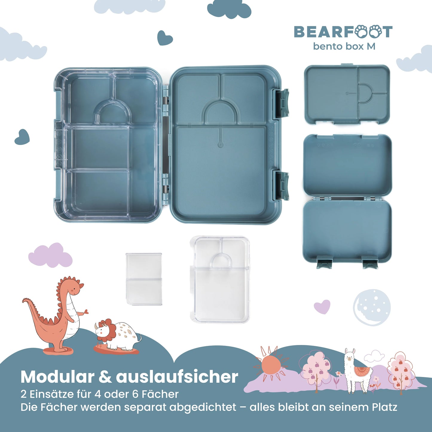 Bearfoot Bento madkasse 4/6 rum - Traktor