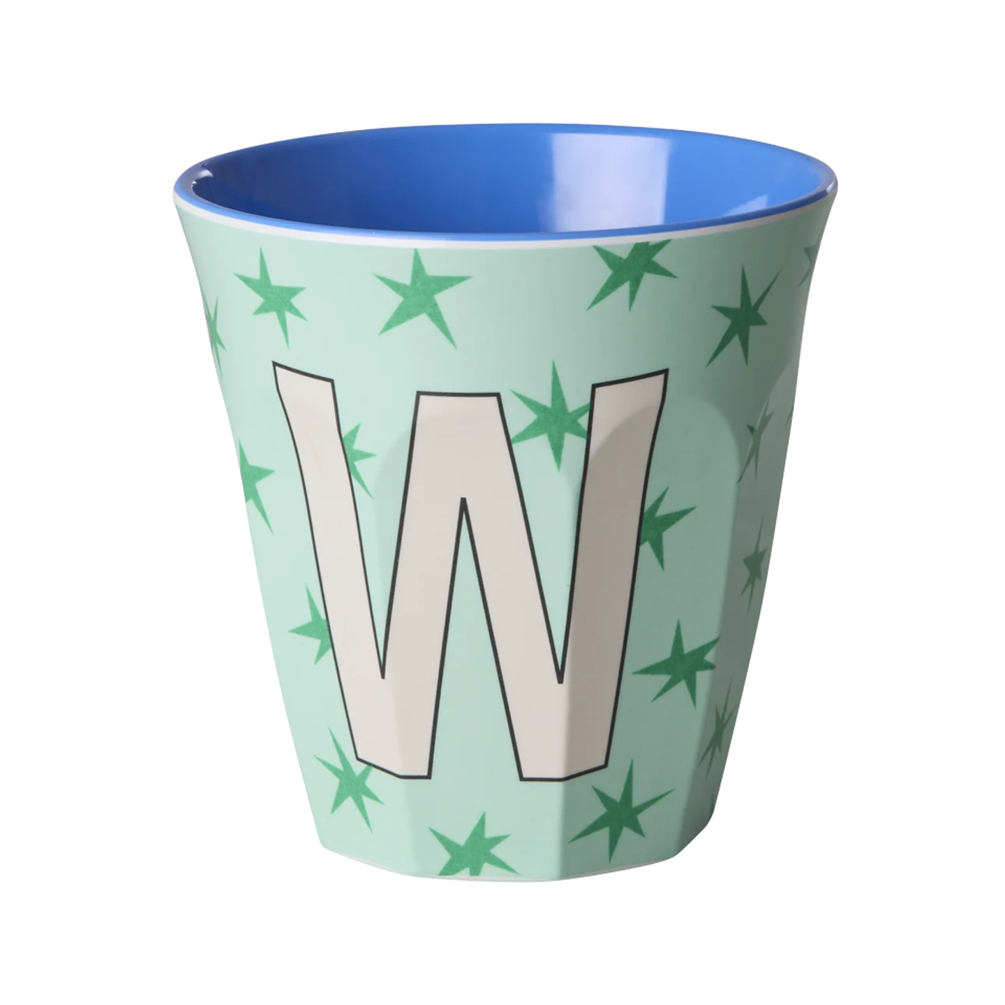 Rice Mellem Alfabetkop - Soft green Stars - W