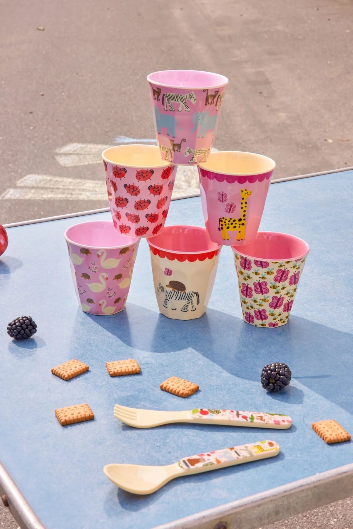 Rice Lille Kop - Pink - Wildlife Print - 6-pak
