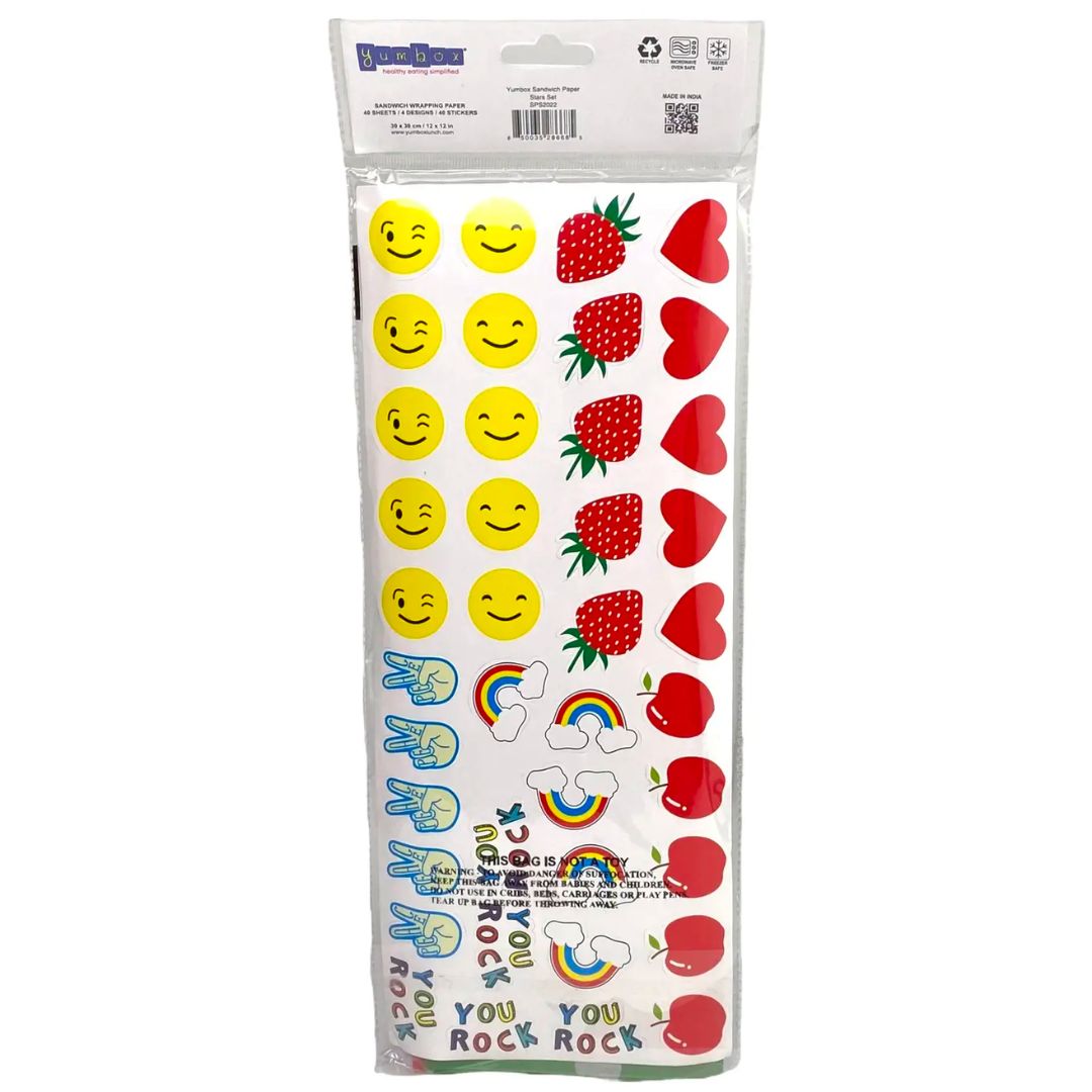 Yumbox Sandwich papir wrap, hjerter 40 ark
