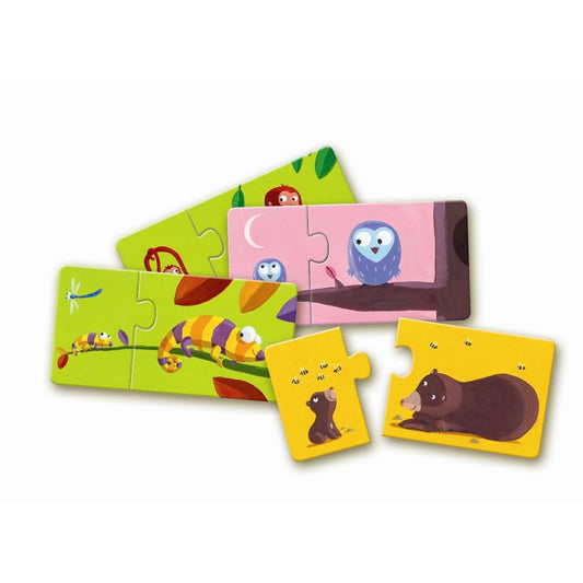 Djeco pusle/lærespil Mor og baby 2 brikker (10 par)
