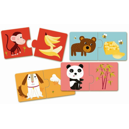 Djeco pusle/lærespil Hvem spiser hvad? - All About Kids Odense