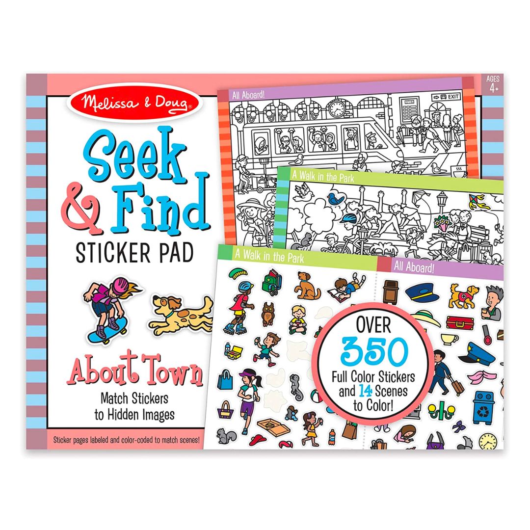 Melissa & Doug søg og find m.klistermærker, around town