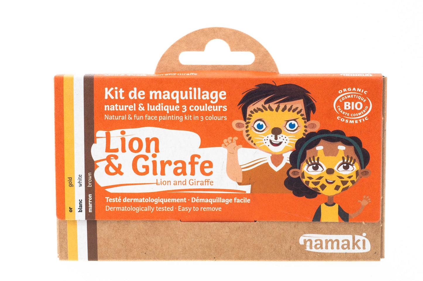 Namaki 3-color ansigtsmaling, løve&giraf