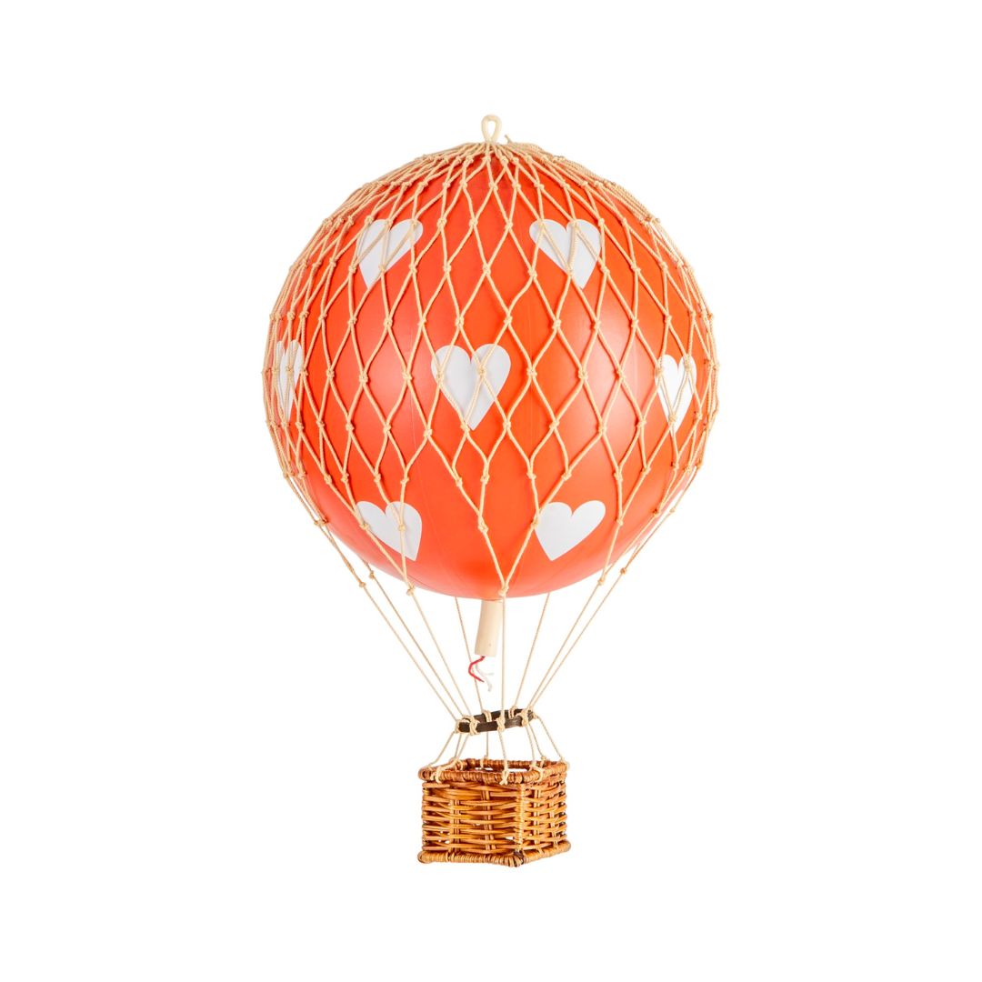 Authentic Models Travels light luftballon, 18cm. - Red Hearts