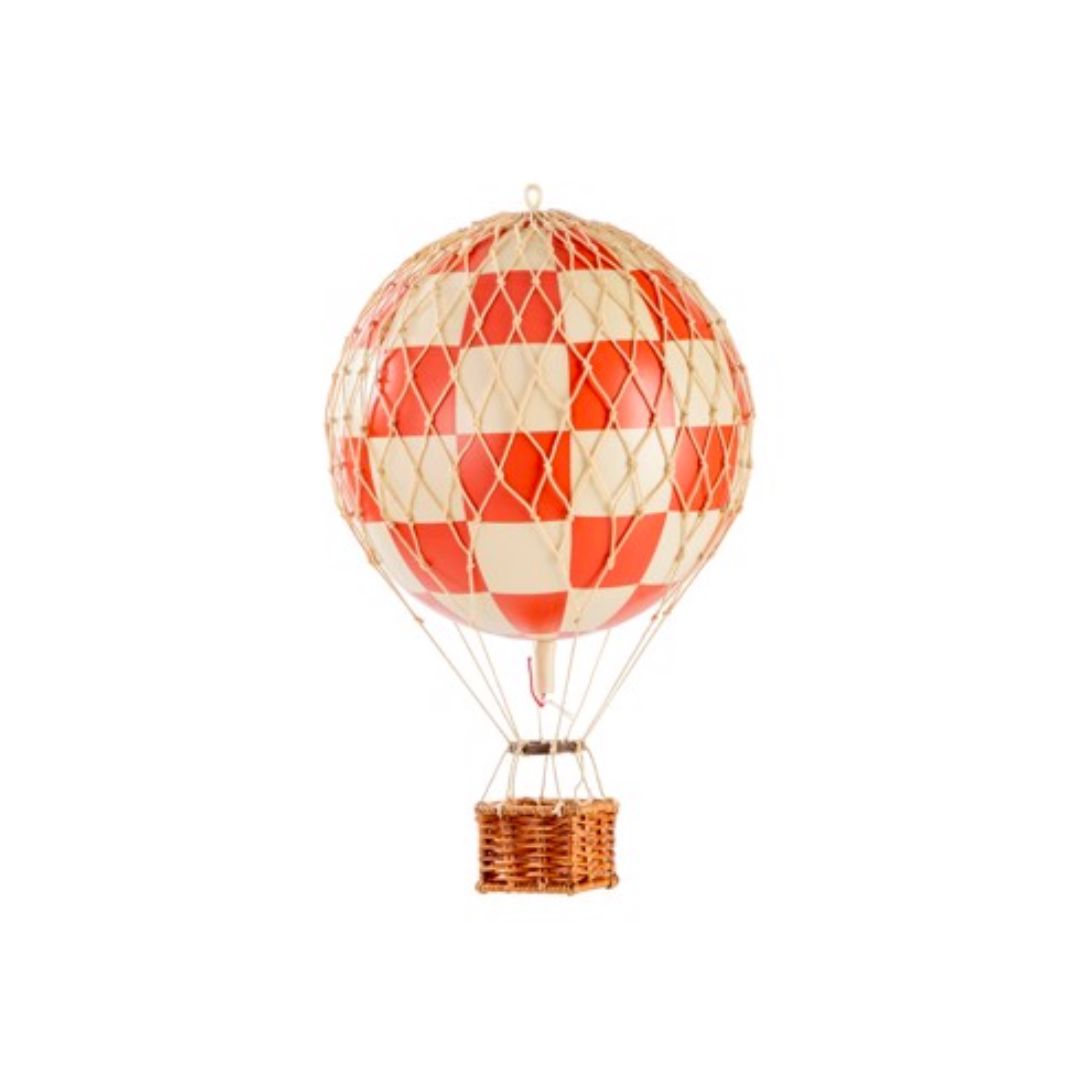 Authentic Models Floating the skies luftballon, 8,5cm. - Red check