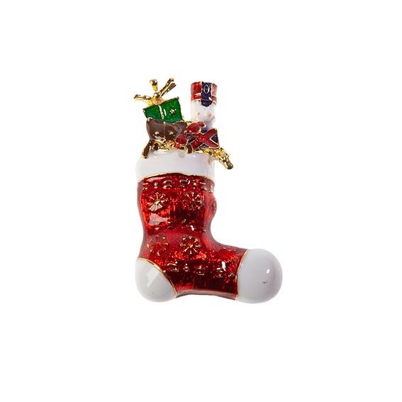 Det Gamle Apotek broche m. julesok