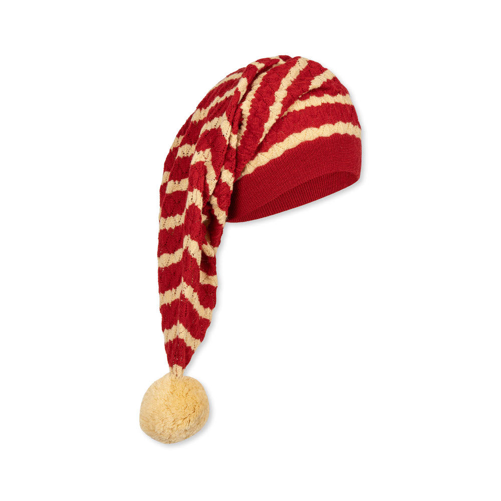 Konges Sløjd Cane strikket nissehue Jolly stripe 5-8y