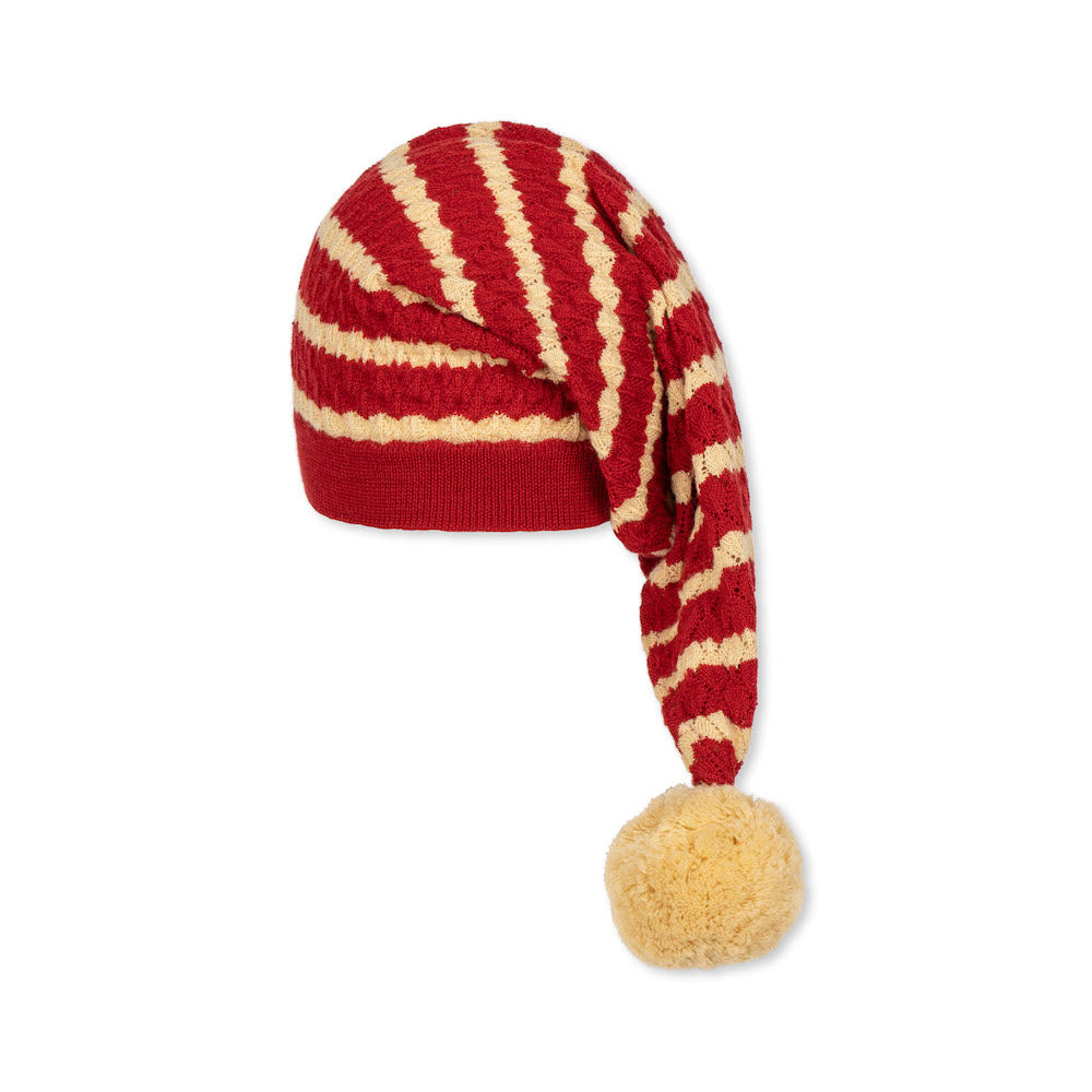 Konges Sløjd Cane strikket nissehue Jolly stripe 5-8y