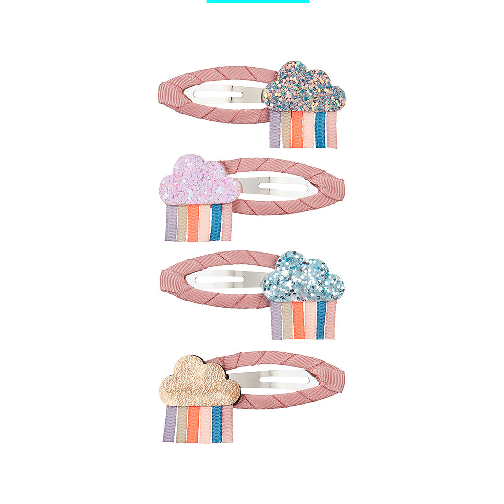 Mimi & Lula - 4 hårspænder - Rainy Day Doodle