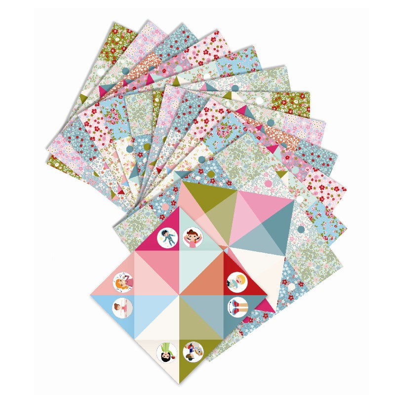 Djeco Origami - Flip-flappere, lyse farver