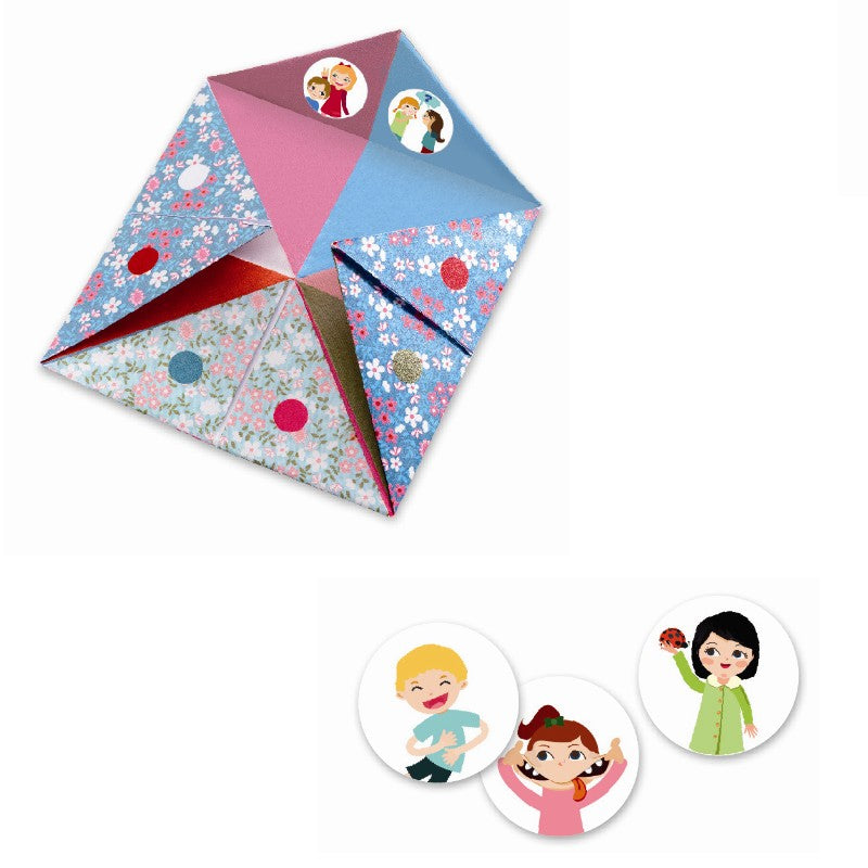 Djeco Origami - Flip-flappere, lyse farver