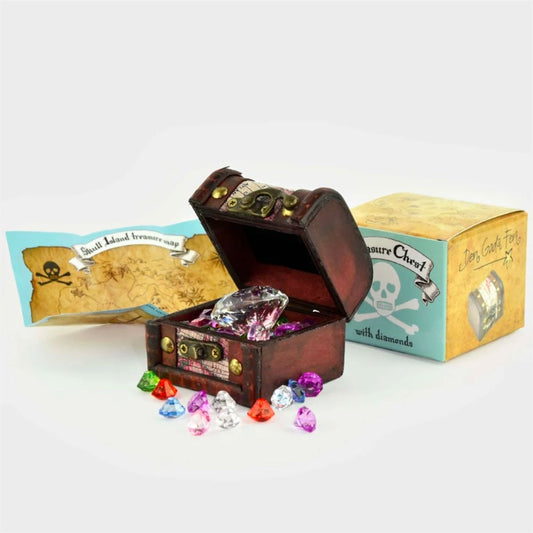 Skattekister med diamanter.