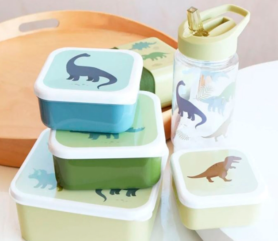 A Little Lovely Company Snackbox sæt, Dino