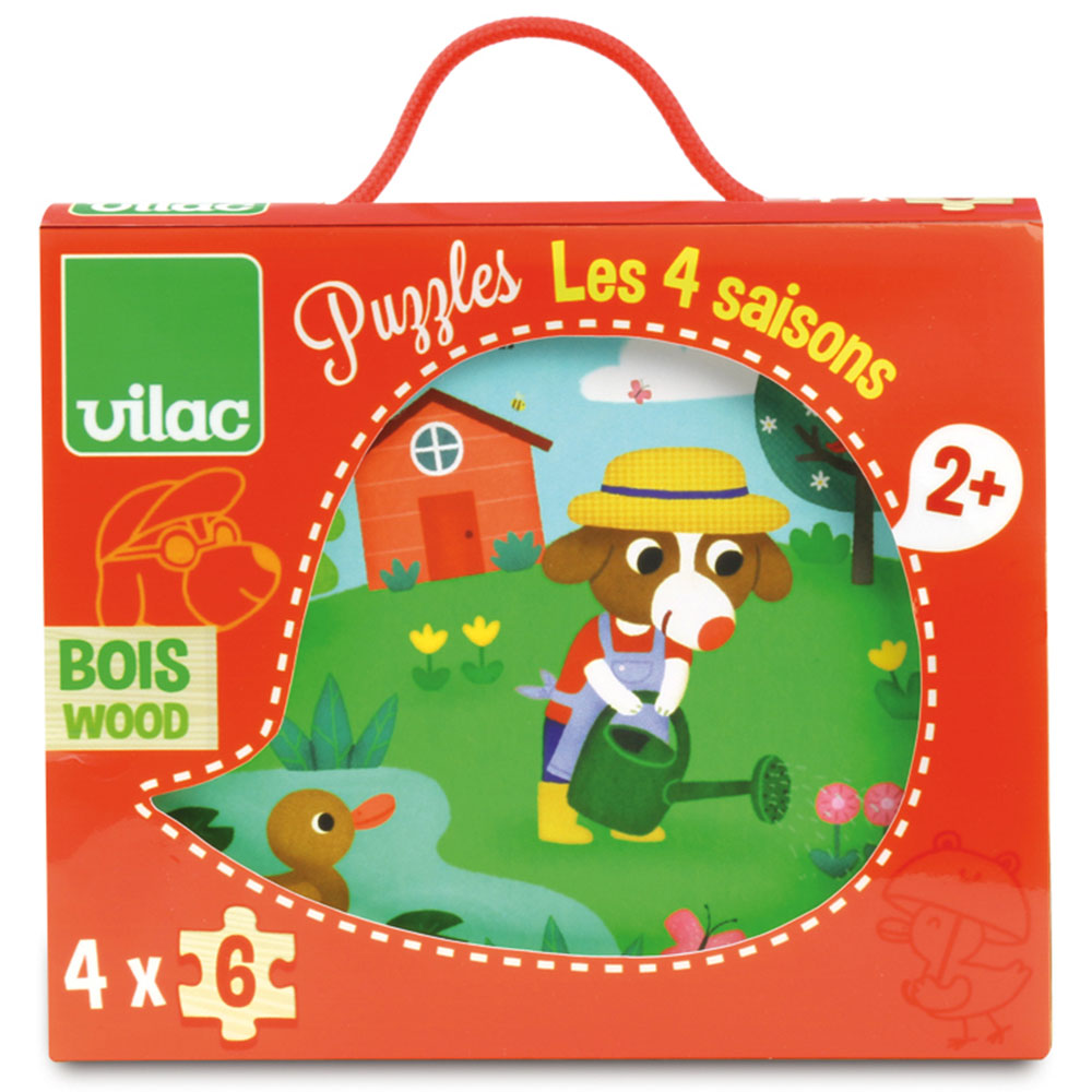 Vilac puslespil De 4 årstider, 4x6 brikker
