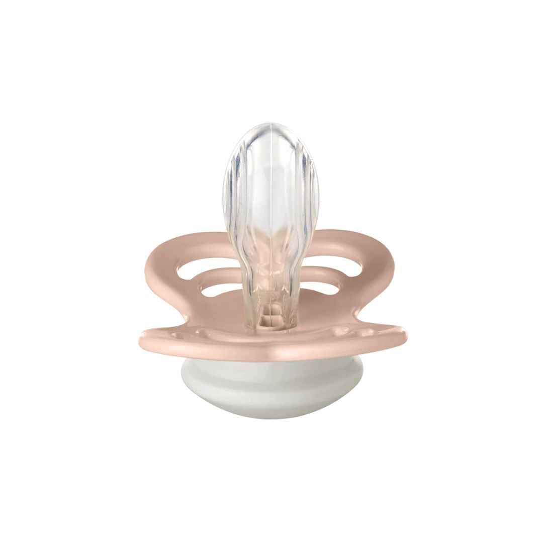 BIBS 2pk supreme glow silikone str.2, blush/vanilla night