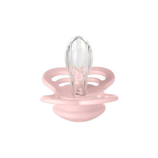 BIBS 2pk sutter supreme silikone str. 2, Blossom/dusky lilac