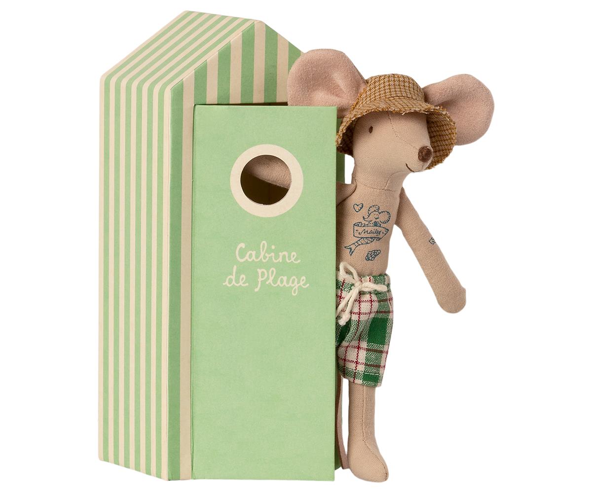 Maileg Beach mice, Dad in Cabin de Plage 16-1742-01