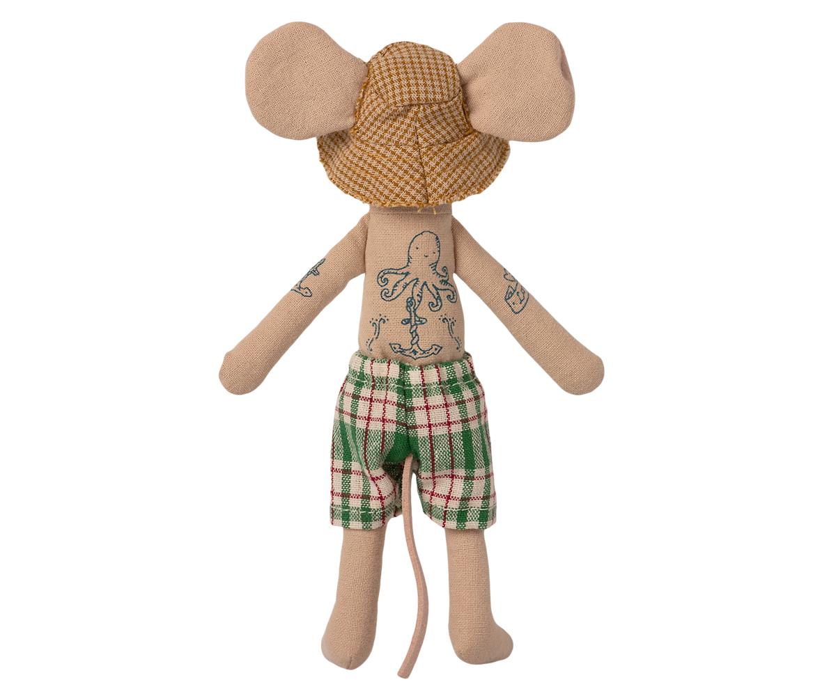 Maileg Beach mice, Dad in Cabin de Plage 16-1742-01