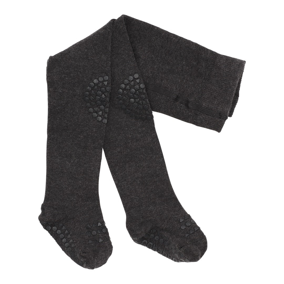 GoBabyGo kravlestrømpebukser 6-12mdr. Dark grey melange