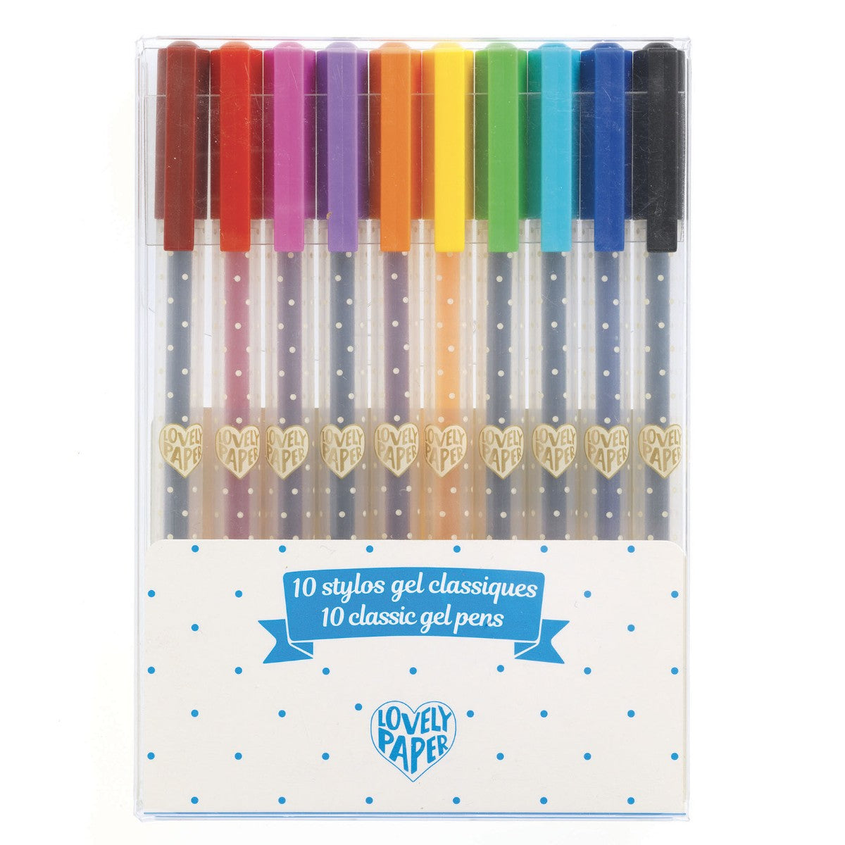 Djeco Lovely Paper 10 gel pens, klassisk