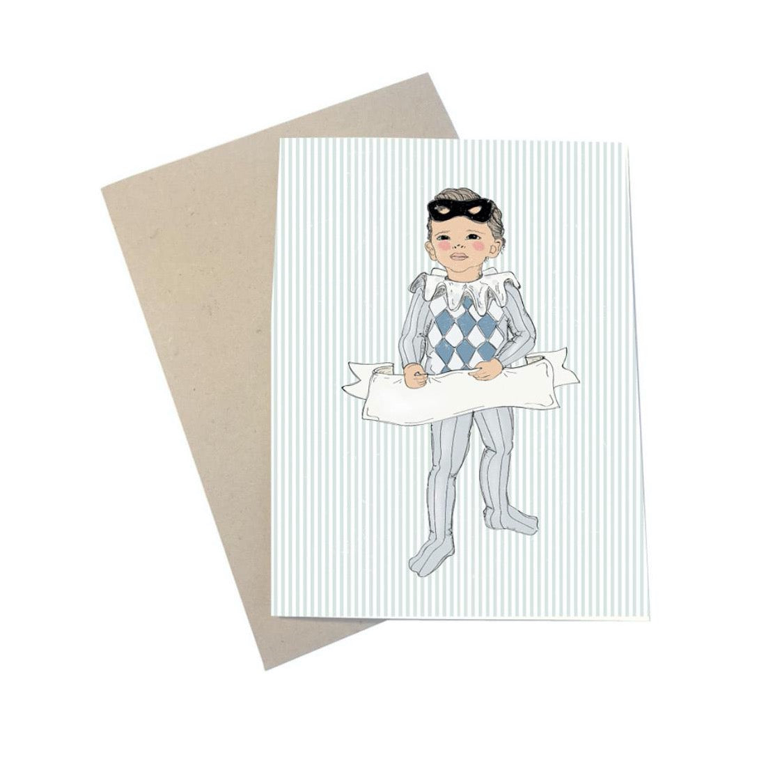 Mouse & Pen A6 Kort Little Harlekin boy