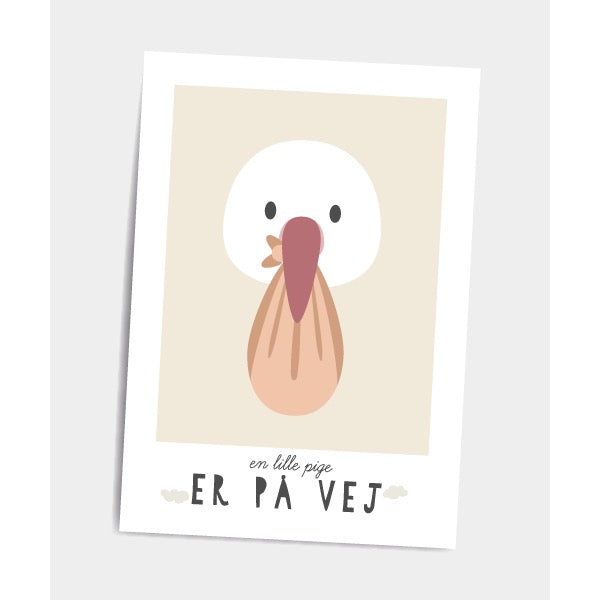 Dialægt A5 kort En lille pige er på vej