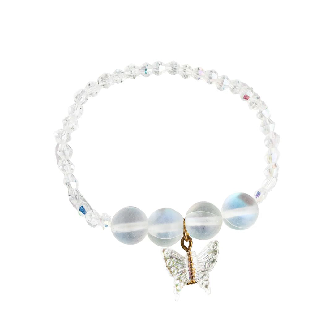 Great Pretenders krystal armbånd m. sommerfugl