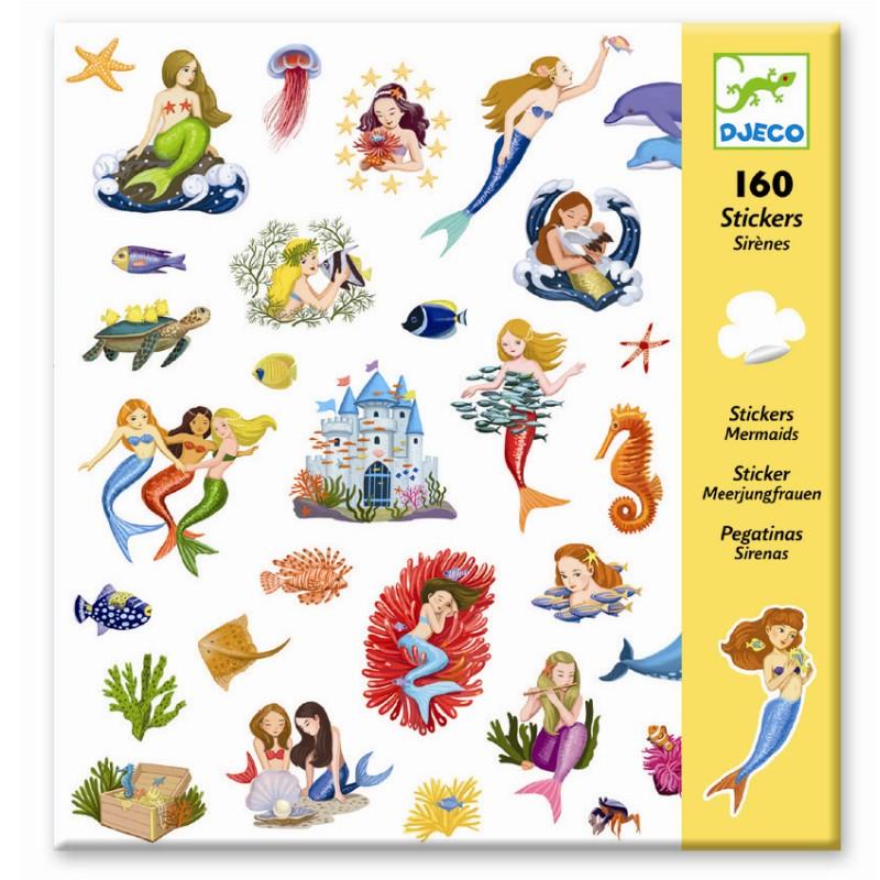 Djeco klistermærker 160 stk. med havfruer - All About Kids Odense