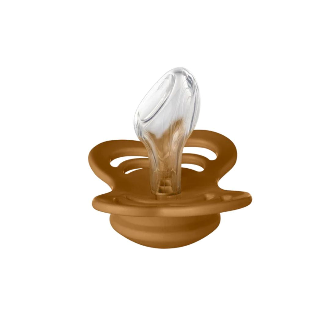 BIBS 2pk sutter couture silikone str. 1, Haze/caramel