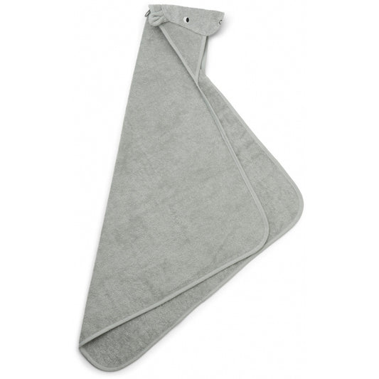 Liewood Albert babyhåndklæde Hippo dove blue - All about Kids