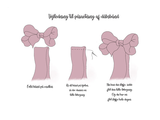 By Stær dåbsbånd m.sløjfe, lyseblå