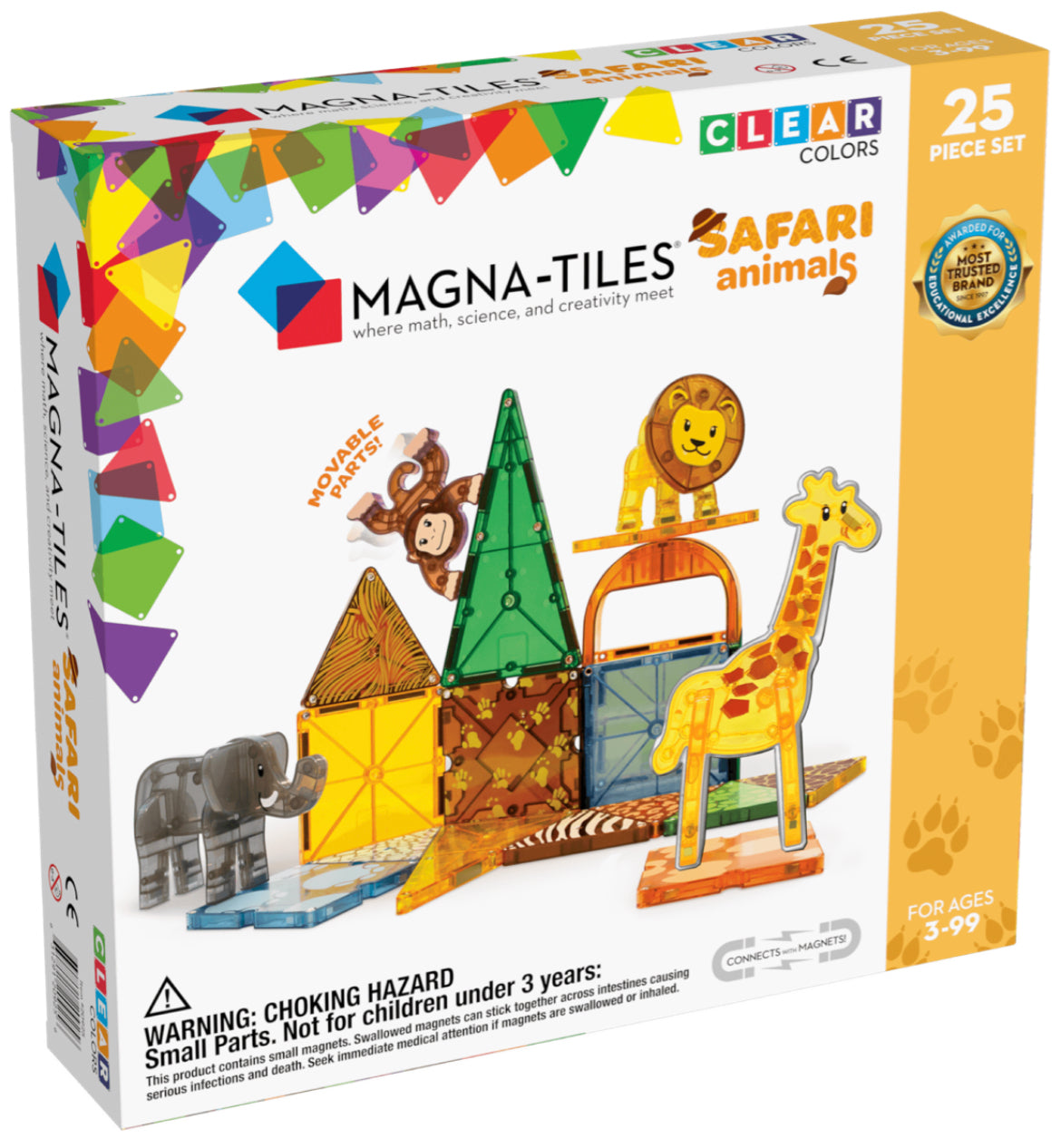 Magna-Tiles Safari dyr, 25 dele