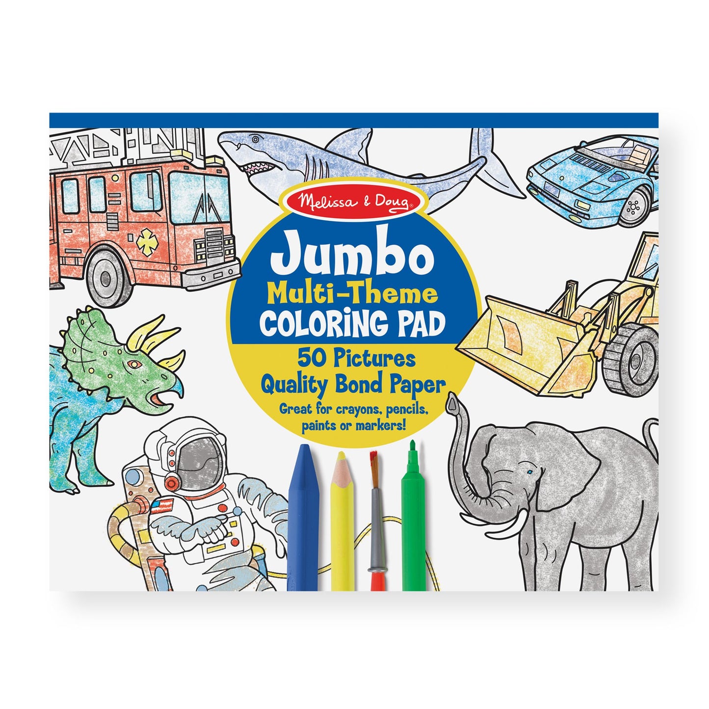 Melissa & Doug Jumbo malebog Multi theme - All About Kids Odense