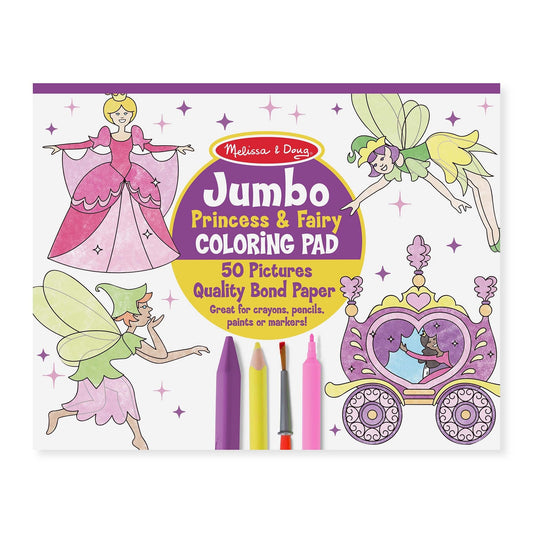 Melissa & Doug Jumbo malebog Princess and fairy - All About Kids Odense