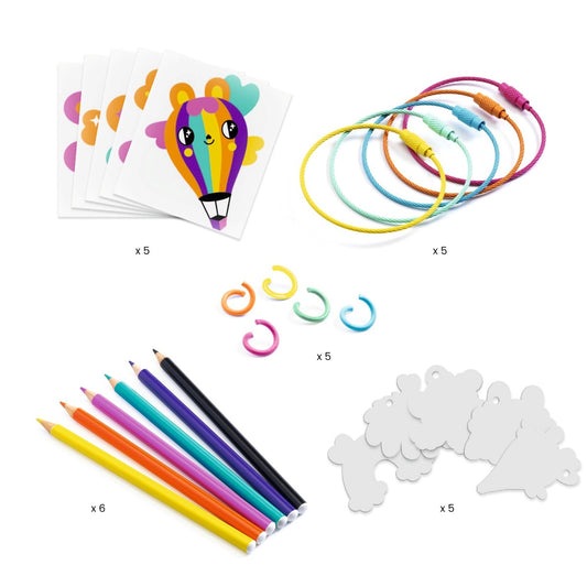 Djeco Kreativ krympeplast, Kawaii nøgleringe