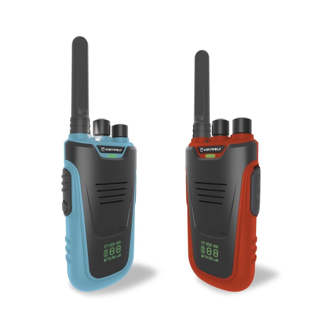 Kidywolf Kidytalk walkie talkie, blå/rød