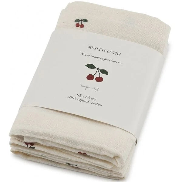 Konges Sløjd 3pk stofbleer, cherry