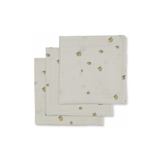 Konges Sløjd 3pk stofbleer, lemon