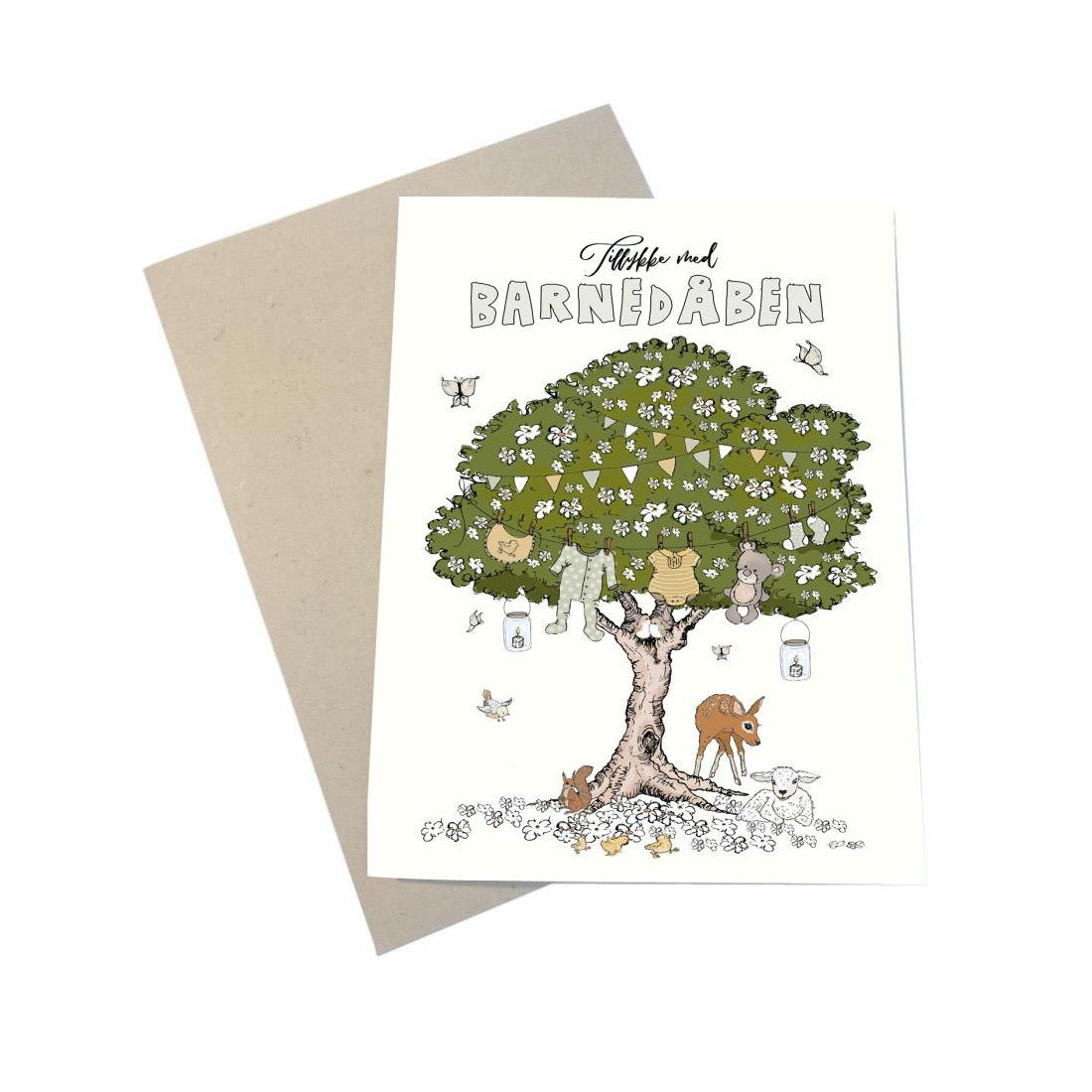 Mouse & Pen A6 Kort Tillykke med barnedåben