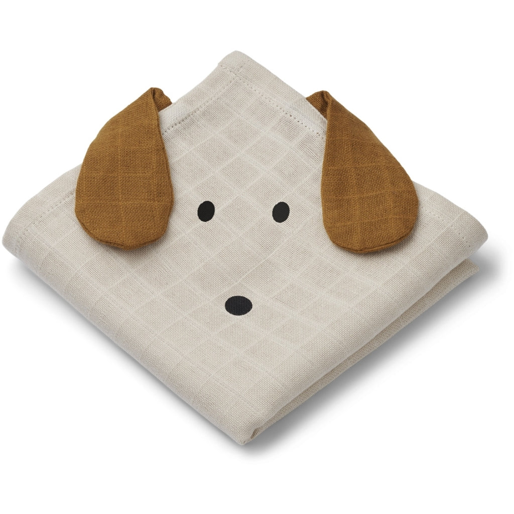 Liewood 2pk Hannah stofbleer, dog/sandy
