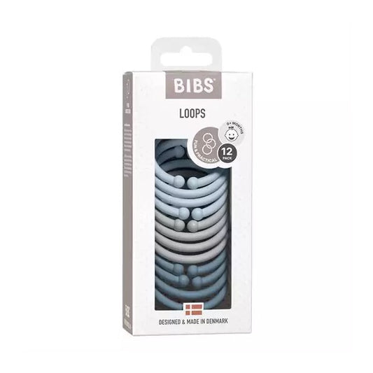 BIBS 12pk Aktivitetsringe, Baby blue/cloud/petrol