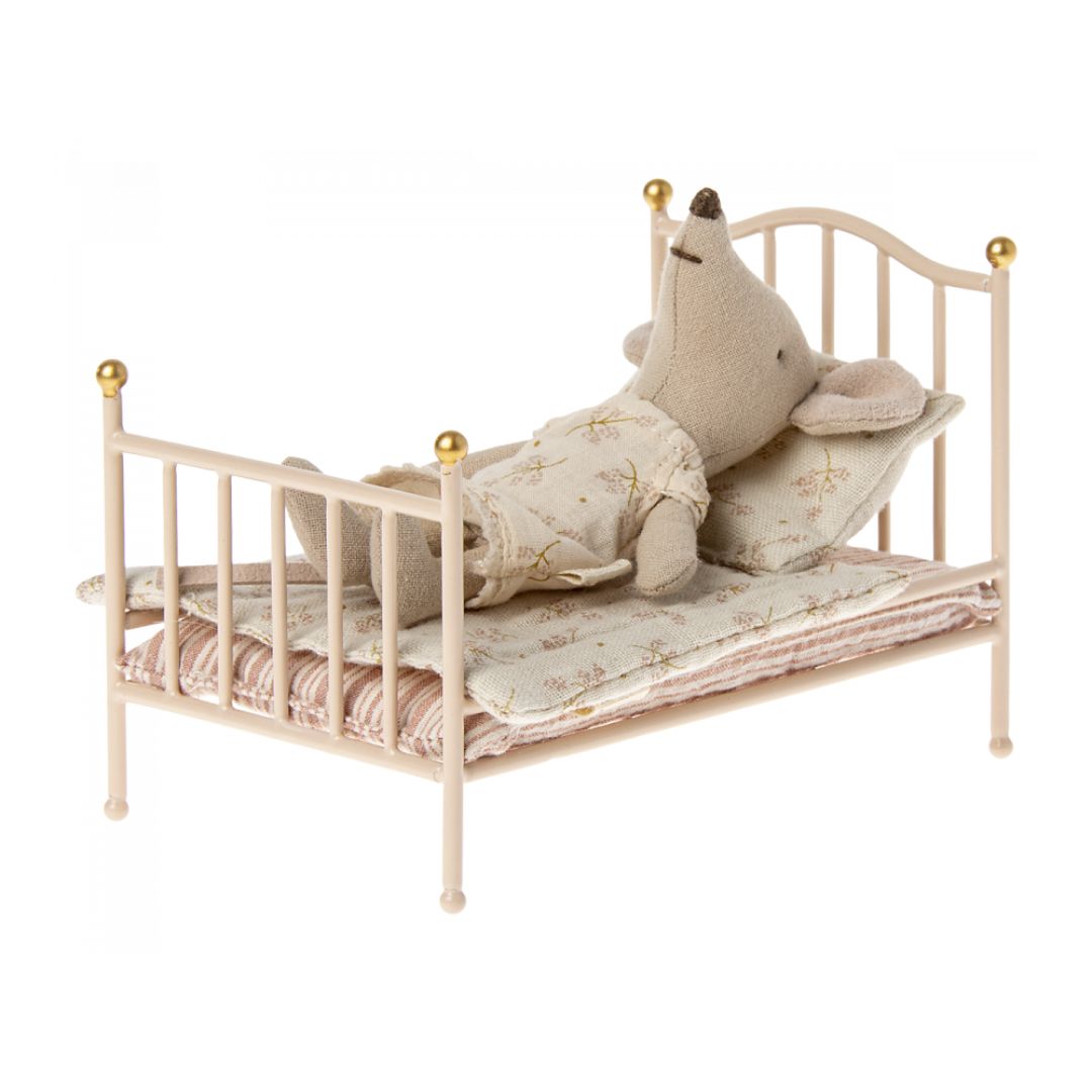 Maileg vintage seng, mus rosa